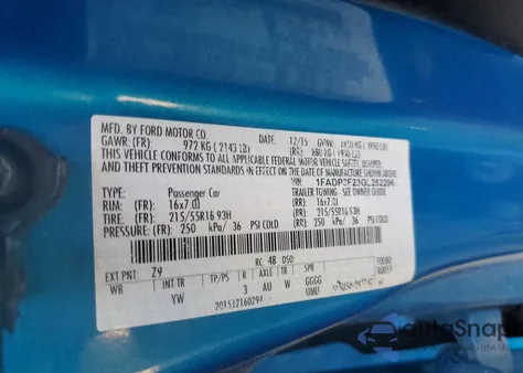 2016 Ford Focus Se from USA, damaged, VIN 1FADP3F23GL252296